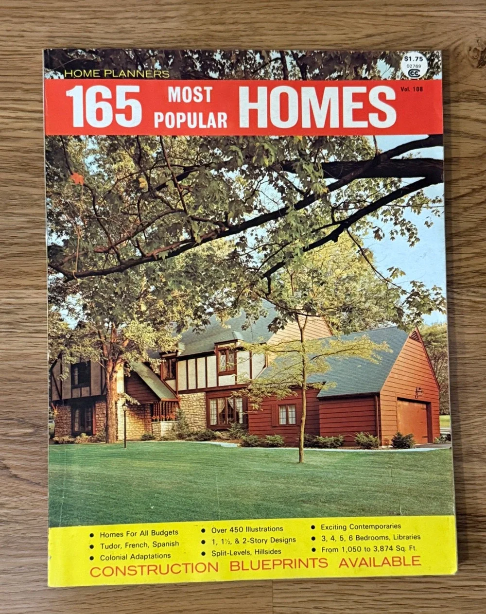 🏡 Vintage Home Planners 165 Most Popular Homes Blueprint Design Book